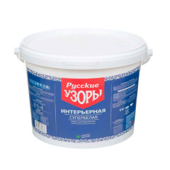 Краска в/д РУССКИЕ УЗОРЫ Интерьерная Супербелая 2,7кг