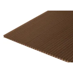 Поликарбонат  сотовый  8мм Коричневый 12*2,1м (10лет) Продаётся КРАТНО 3м!!!