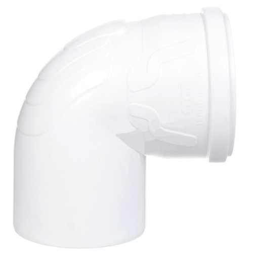 Отвод кан. БЕЛЫЙ РТП ф 110х90°