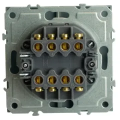 Переключатель 2-кл ЭМИЛИ перекрестный платиново-серый RSW10-5111-10