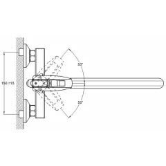 Смеситель для ванны G-LAUF LOF7-A033, ф-35