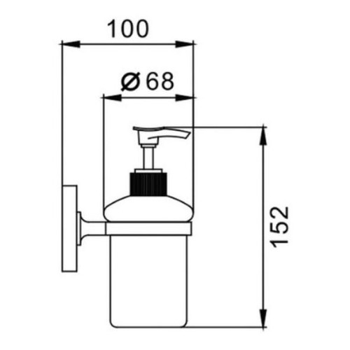Дозатор для жидкого мыла FRAP F1927 настенный, стекло