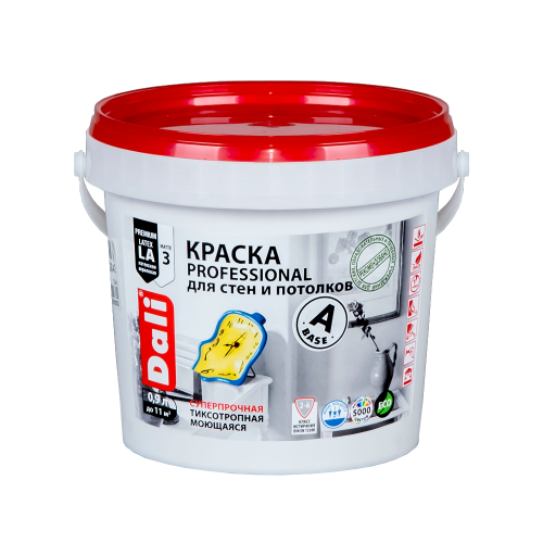 Краска в/д DALI Professional для Стен и Потолков (База А) 0,9л