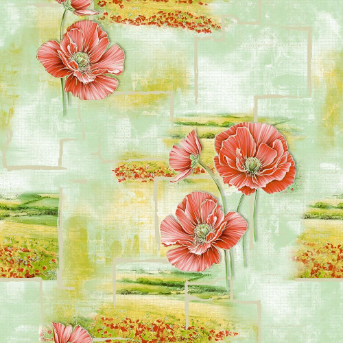 Обои Саратовские Маки 816-04 моющиеся С3В 0,53*10 (15)