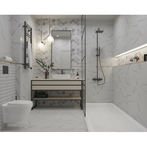 Плитка напольная 450*450*8 Киана белый (TP453670D)  (в уп. 2.025 м2)