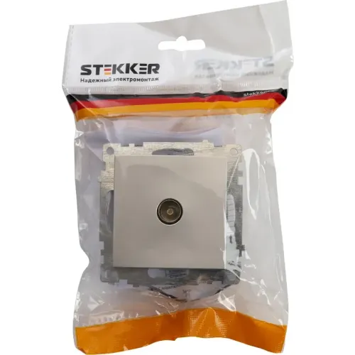 Розетка TV Катрин серебро GLS00-7108-03