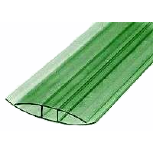 Поликарбонат сот. H-профиль 6-8мм, 6м зелёный