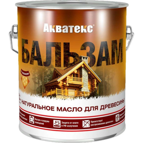 Бальзам Акватекс, натуральное масло для древесины ИНЕЙ, 2,2л
