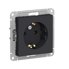 Розетка 2P+Е AtlasDesign карбон SchE ATN001043