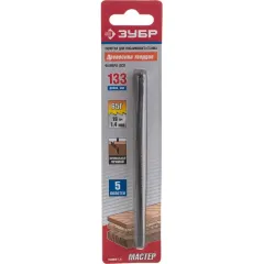 Полотно для станка лобзикового ЗУБР ЗСЛ-90 и ЗСЛ-250, по тверд древесине, сталь 65Г, L=133мм, шаг зуба 2,5мм (10 TPI)