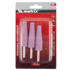 Шарошки абразивные Matrix конус 3 шт (76001)
