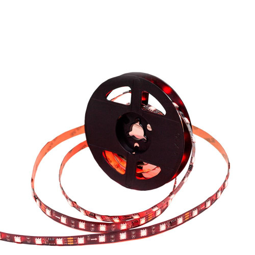 Светодиодная лента 24V APEYRON 14,4W/m 60Led/m IP20 RGB 2м чер б/п+Лента св/д адрес+пульт 10-92