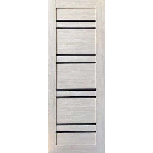 Дверное полотно VDM-05 ДО 70 Капучино, покрытие ПВХ (VD) (лакобель черное)