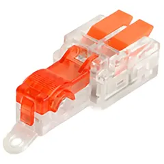 Зажим прокалыв. ответвит. STEKKER 0,75-1 мм2 c ответвит. клеммой LD219 на 2 выход, прозрачный/красный LD503-2-10