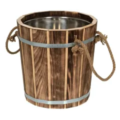 Запарник 12л С нержавеющей вставкой, обожжённая липа 