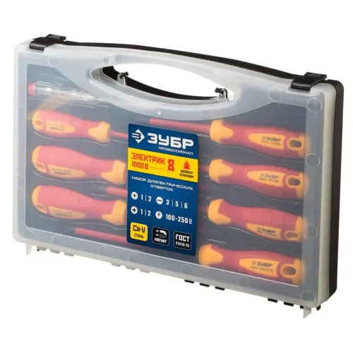 Набор отверток диэлектрических ЗУБР 8 шт (25268)