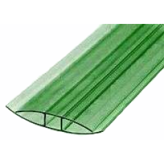 Поликарбонат сот. H-профиль 4мм, 6м зелёный