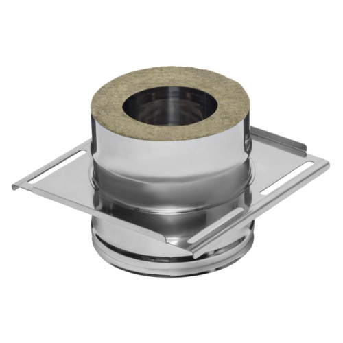 Дымоход площадка монтажная 0,5мм Ф130*200 нержавеющая сталь (Феррум)