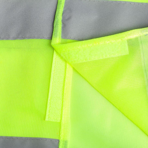Жилет сигнальный со светоотражающий, салатовый, 3 класс, размер 68х55см (3628609)