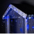 Гирлянда LUAZON LIGHTING Бахрома 3х0,6м темная нить, 160 LED свечение бело-синее с мерцанием (1080171)