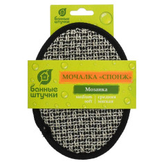 Мочалка спонж Мозаика 12,5*17,5см medium/soft 
