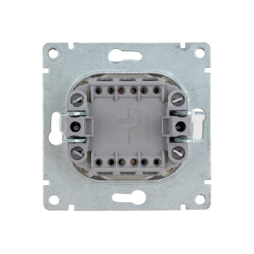 Выключатель 1-кл Universal Афина 10А серебро A0021-S