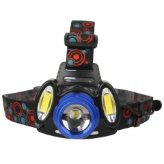 Фонарь налобный ULTRAFLASH LED Е1334 4 режима акк. 2х18650 металл/синий