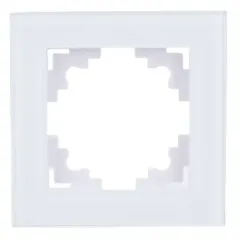 Рамка 1-пост Катрин стекло белый GFR00-7001-01