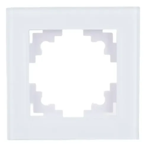 Рамка 1-пост Катрин стекло белый GFR00-7001-01