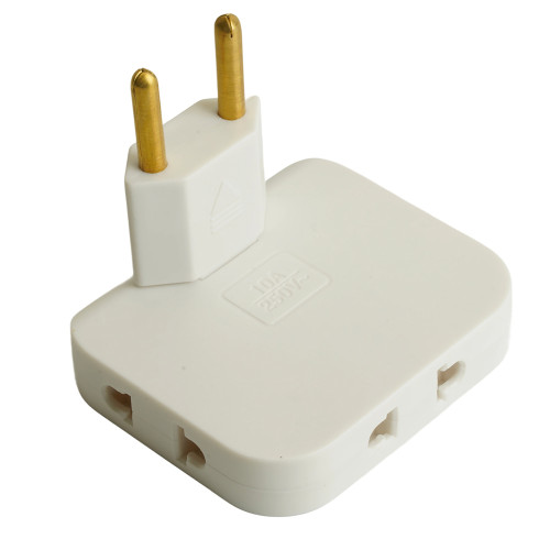 Разветвитель сетевой (тройной) плоский поворотный 10А 250B STEKKER белый ADP10-23-21 50067