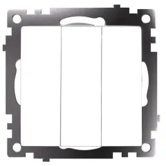 Выключатель 3-кл Катрин белый GLS10-7108-01