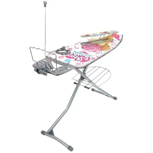 Гладильная доска NIKA GRAND (европодст. д/утюга, рукав, улд. 2,2м, розетка, полка) 1220х420мм (185968)