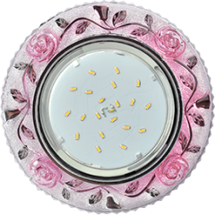 Свет. точ. ECOLA LD7071 GX53 Розы розовый/хром FP53CREFB(622619)(*1)