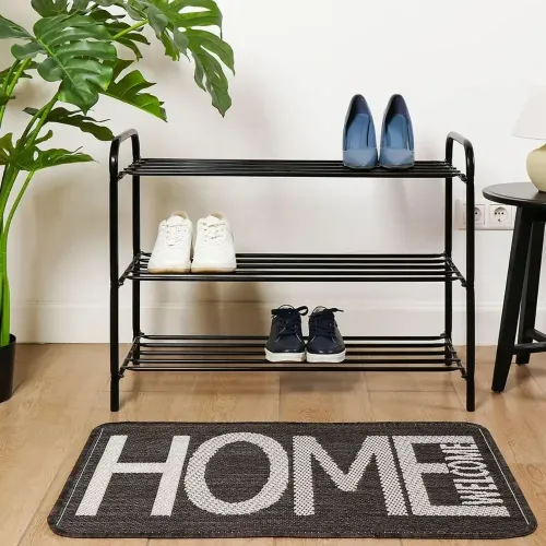 Полка для обуви Nika 3 секции, 79х33х59 см, черная (ЭТК3/Ч)