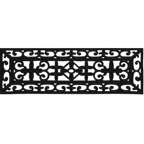 Коврик на ступеньку 250*750мм VORTEX ажурный, черный (20100)