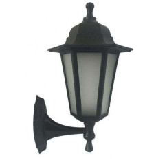 Светильник уличный ЭЛЕКТ Леда1 Е27 60Вт IP44 пласт. чёрный 6-гран. 35х20см(621925)