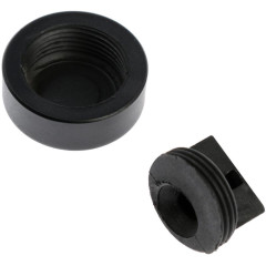 Держатель для зеркала ТУНДРА, d=20 мм, без сверления, цвет черный, пластик, 4 шт. 9438932