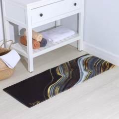 Коврик для ванной 440х1200мм ДОЛЯНА Камень черный (6073546)