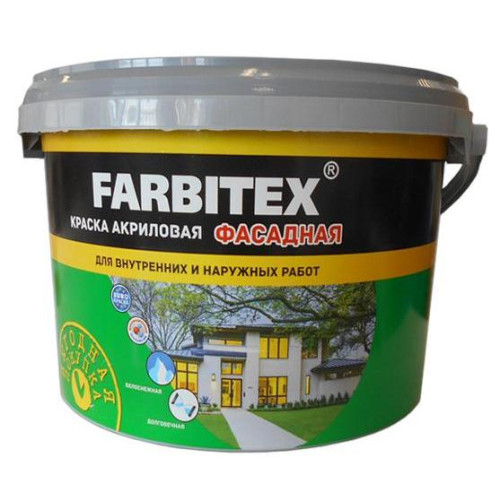 Краска в/д FARBITEX акрил. Фасадная 13кг