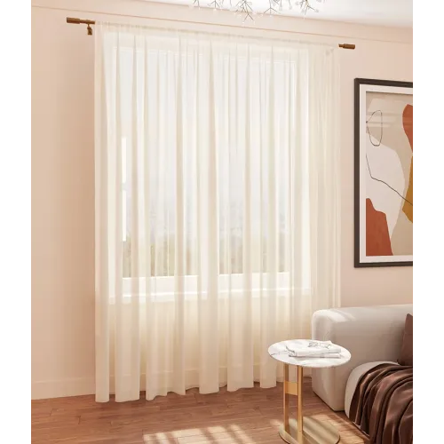 Тюль Ле-Гранд Вуаль шелк 300*260 с утяжелителем молочный