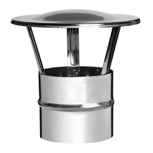 Дымоход зонт-К 0,5мм Ф115 нержавеющая сталь (Феррум)