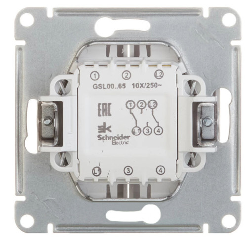 Переключатель 2-кл GLOSSA антрацит GSL000765