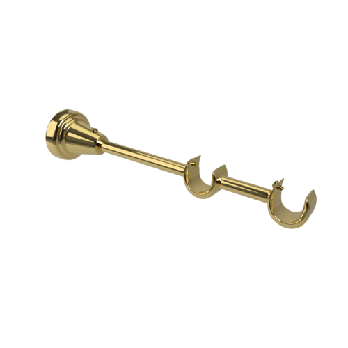 Карниз Ле-Гранд кованный Кронштейн стеновой (2 ряд d16/16мм) золотой глянец