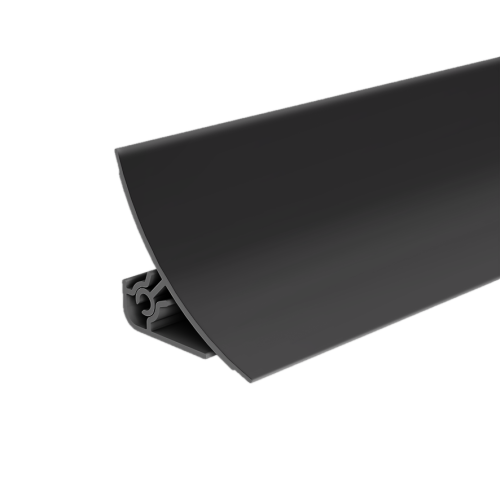 Плинтус ПВХ ИДЕАЛ для столешницы 007-0 Чёрный Глянцевый 3м.