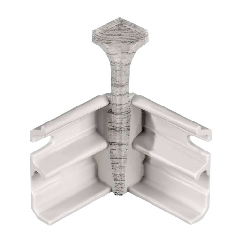 Угол внутренний для вспененного плинтуса Классик Софт 80мм/Дуб серый 406