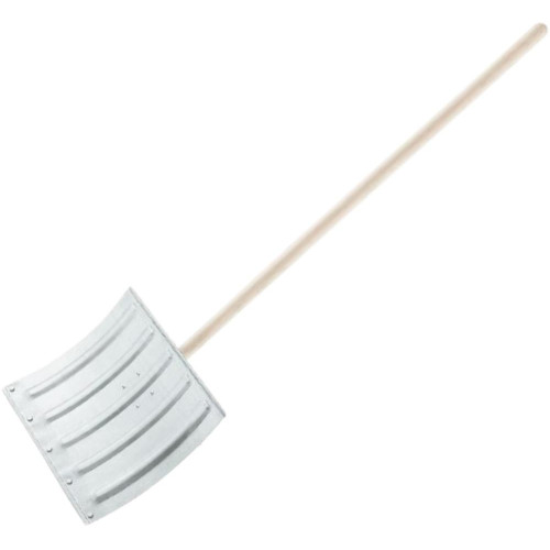 Лопата снеговая Сибртех стальная оцинкованная,420х370х1370мм, деревянный черенок (61680) (*3)