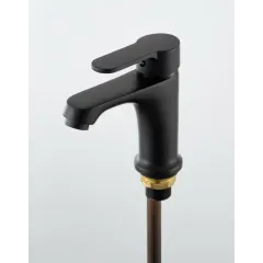 Смеситель для умывальника FRUD R10157-6 чёрный