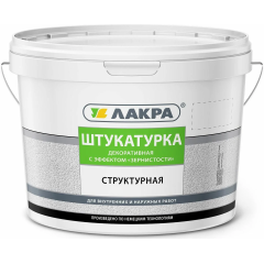 Штукатурка Лакра структурная декоративная с эффектом зернистости 3 мм белая 15 кг