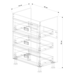 Тумба EVA GOLD 70 