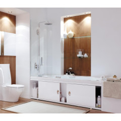 Экран для ванны МДФ купе 150 см белый ALAVANN Still